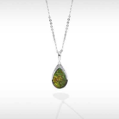 Imperial Ammolite Pendant in sterling silver