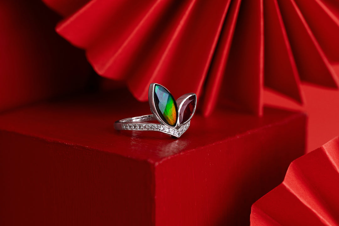 Rabbit Ammolite Ring