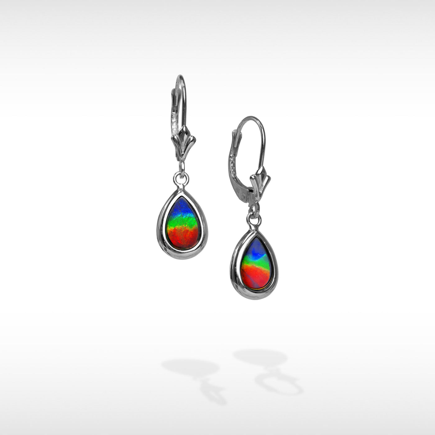 Women's 14K Gold AA Grade Ammolite Earrings