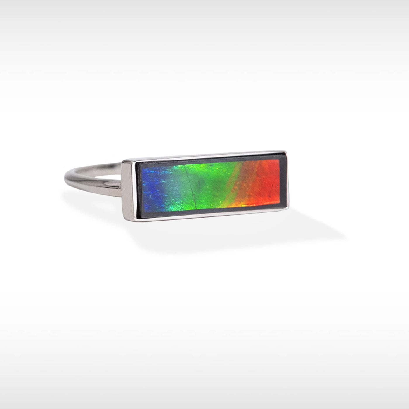 Barre Ammolite Ring in Sterling Silver