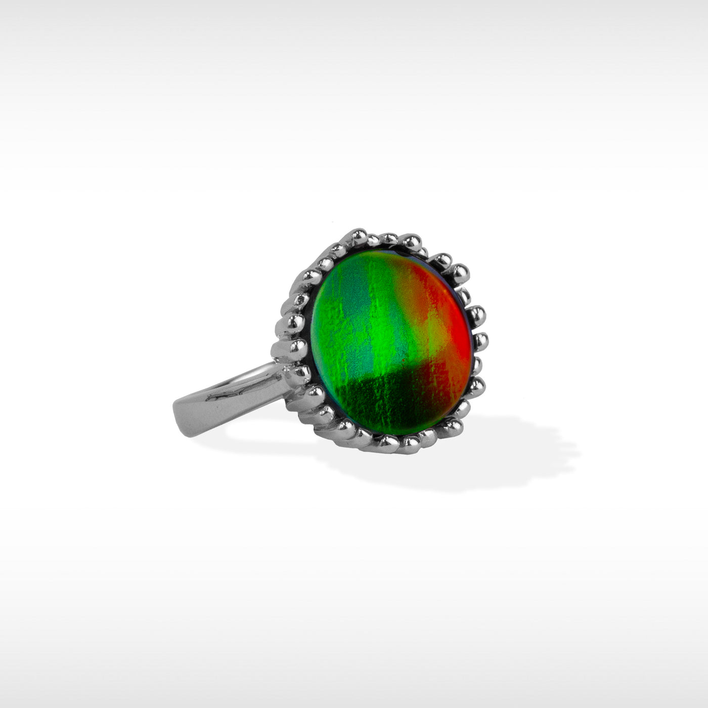 Women's Sterling Silver Ammolite Ring