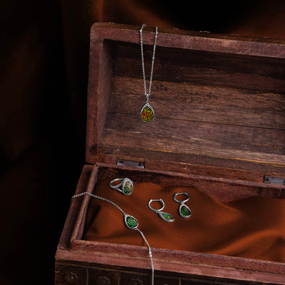 Imperial Ammonlite Earrings in sterling silver