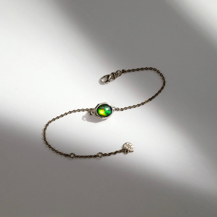 Essentials Oval Ammolite Bracelet in Sterling Silver