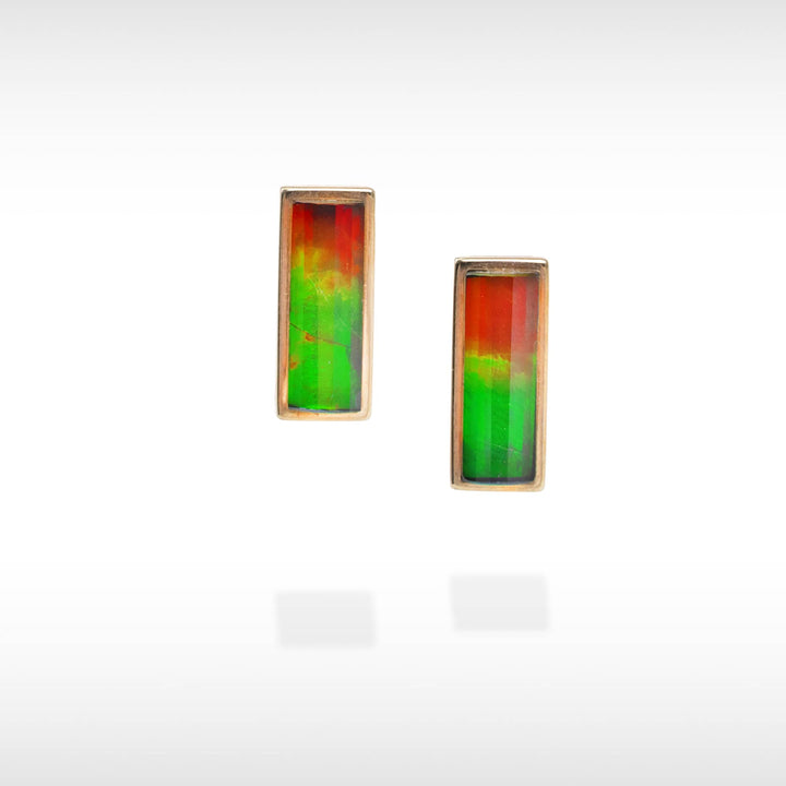 Women's Neda 14K Gold A Grade Ammolite Earrings