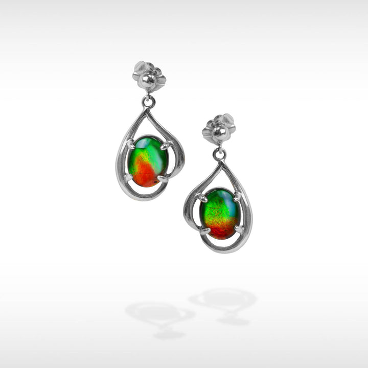 Women's Emmie 14K Gold A Grade Ammolite Earrings