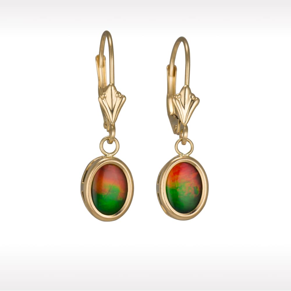 Women's Mila 14K Gold A Grade Ammolite Earrings