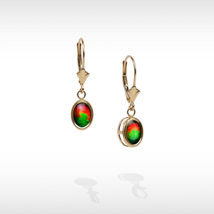 Women's Mila 14K Gold A Grade Ammolite Earrings