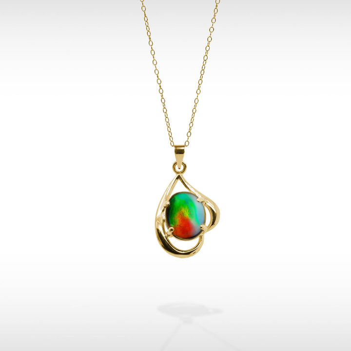 Women's Emmie 14K Gold A Grade Ammolite Pendant