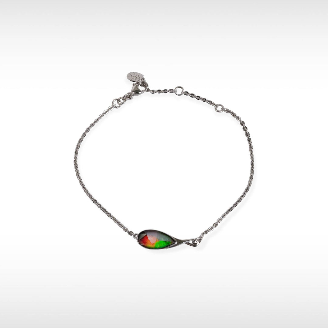 Essentials Teardrop Ammolite Bracelet in Sterling Silver