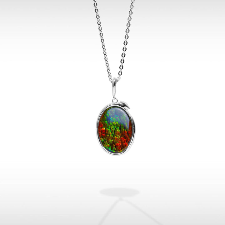 Imperial Dragonhead Ammolite Pendant in sterling silver