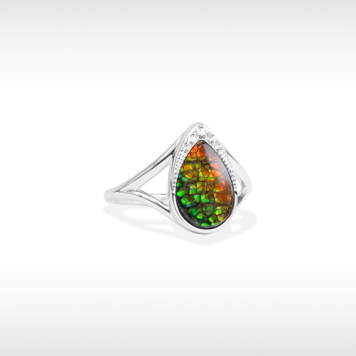 Imperial Ammolite Ring in sterling silver