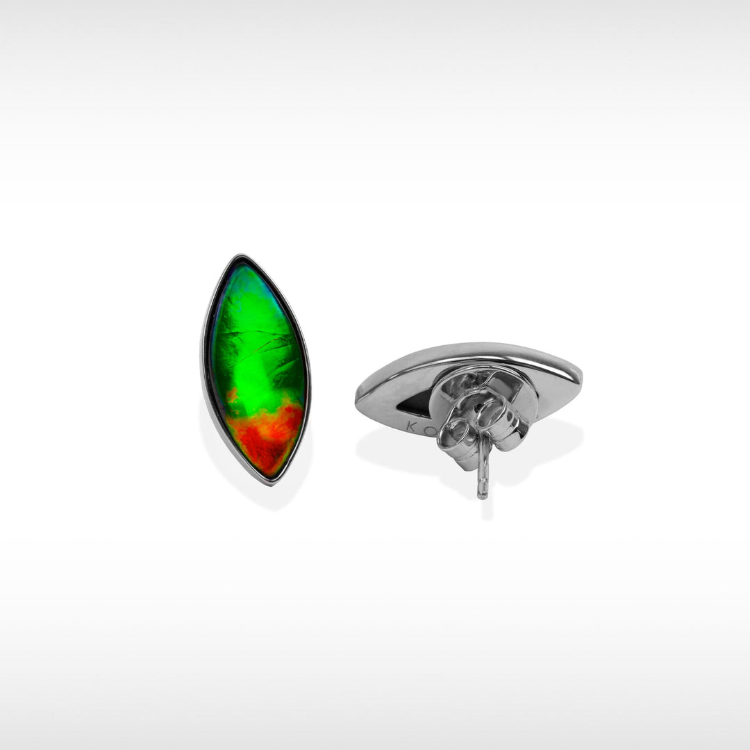 Essentials Marquis Ammolite Earrings in Sterling Silver