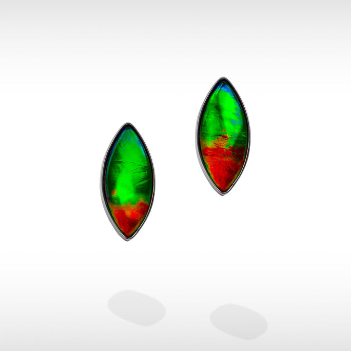 Essentials Marquis Ammolite Earrings in Sterling Silver