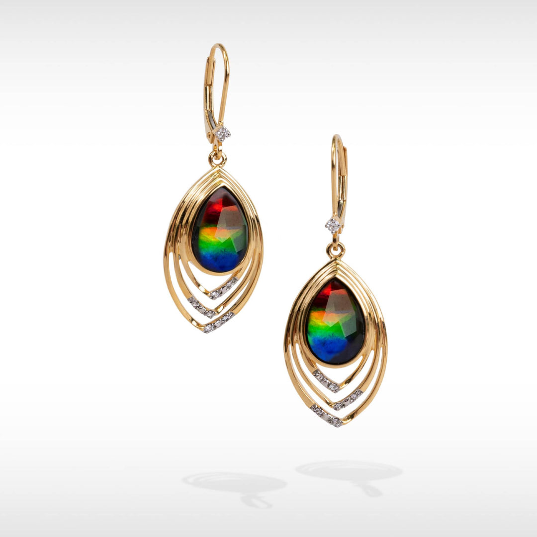 Shop Ethically Mined Ammolite Earrings from Canada KORITE