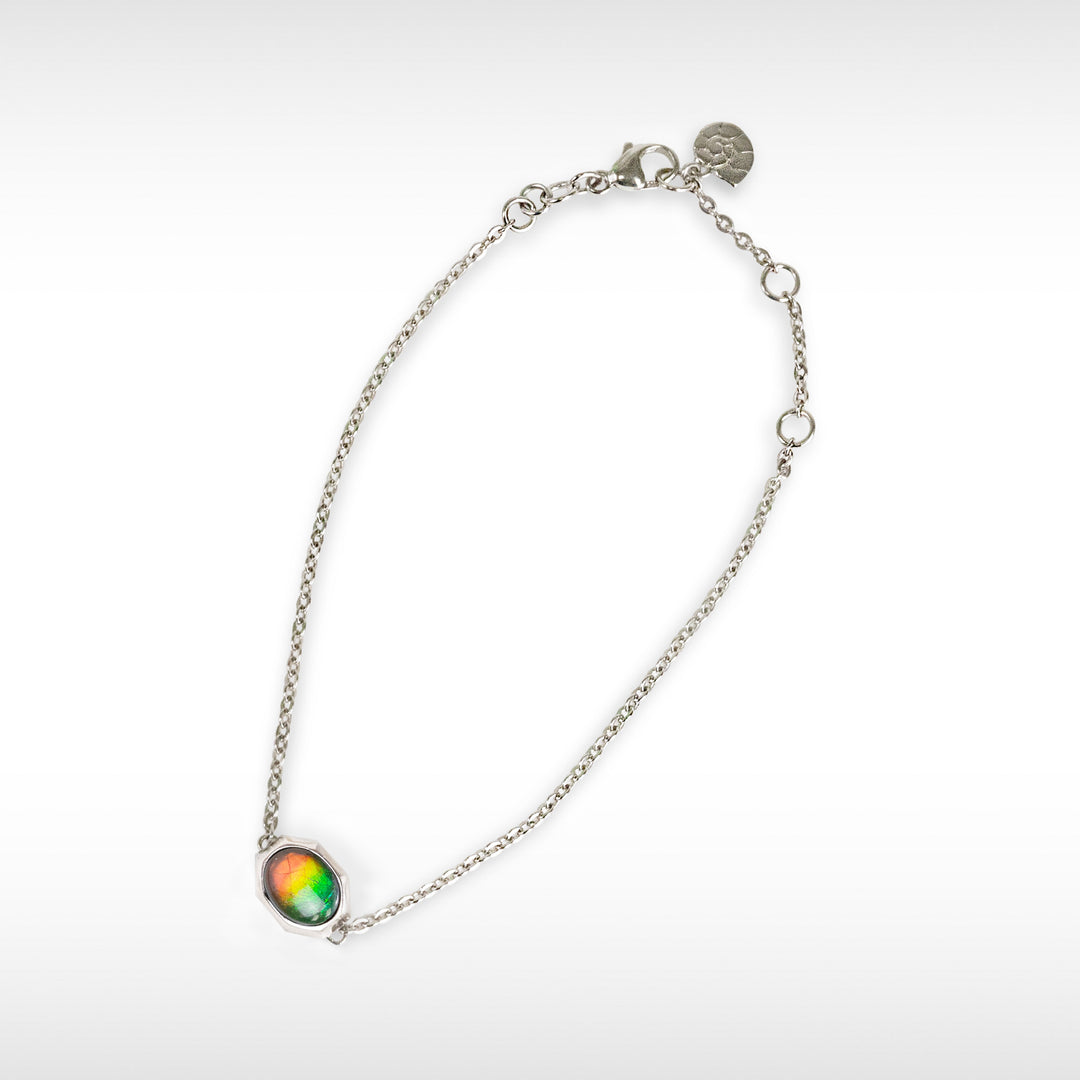 Essentials Oval Ammolite Bracelet in Sterling Silver