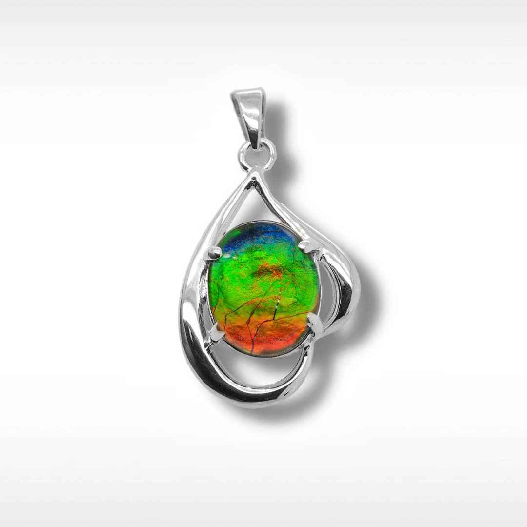 Women's Emmie 14K Gold A Grade Ammolite Pendant