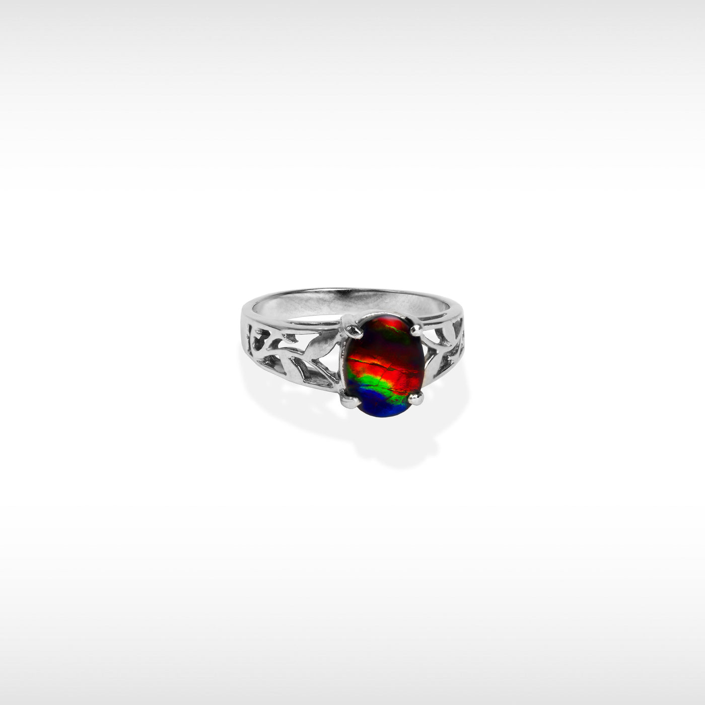 Women's 14K Gold A Grade  Ammolite ring