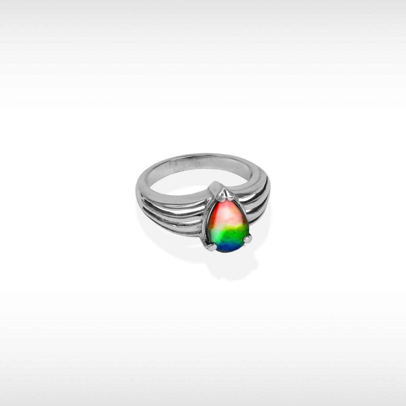 Women's 14K Gold AA Grade  Ammolite ring