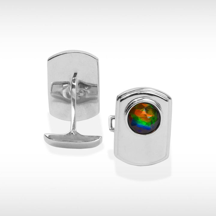 Sterling Silver Ammolite Cufflinks