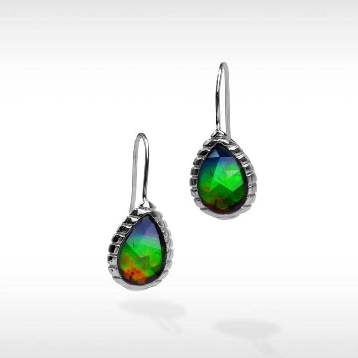 Women's Sterling Silver Ammolite Earrings