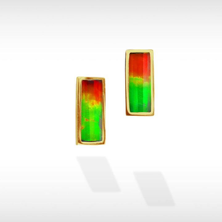 Women's Neda 14K Gold A Grade Ammolite Earrings