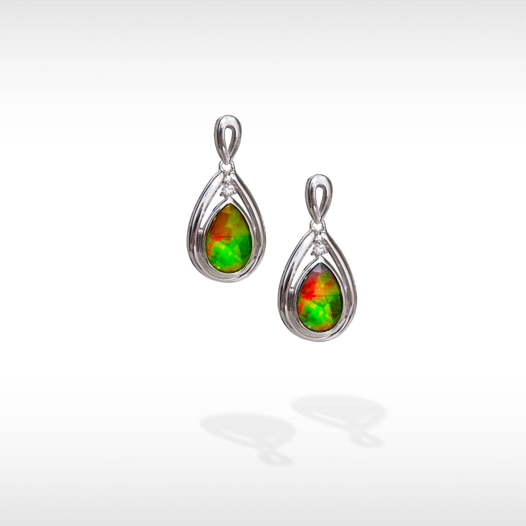 White topaz earrings in sterling silver hotsell