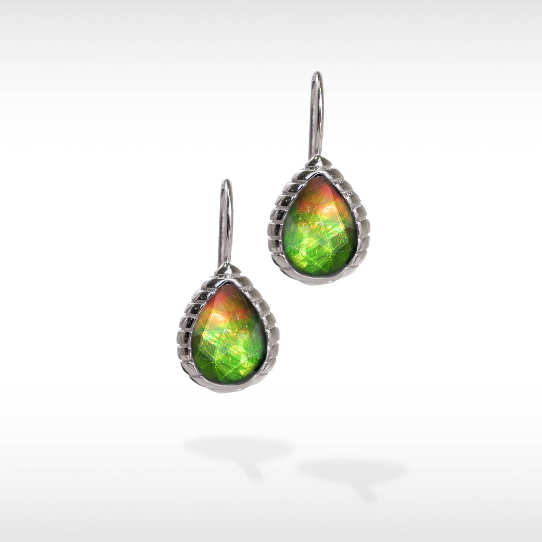 Women's Sterling Silver Ammolite Earrings