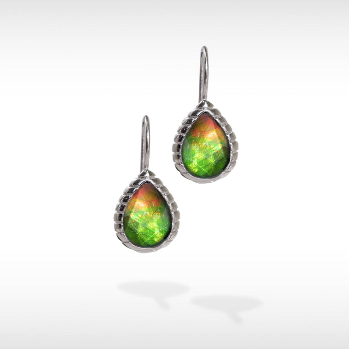 Women's Sterling Silver Ammolite Earrings