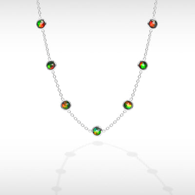 Women's Sterling Silver Ammolite Necklace