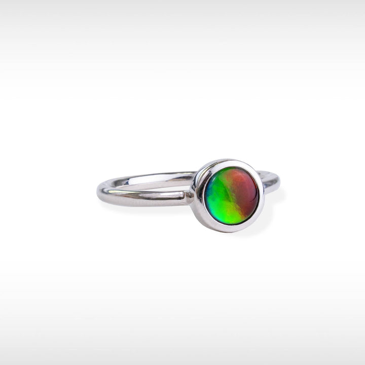 Women's Sterling Silver Ammolite Ring