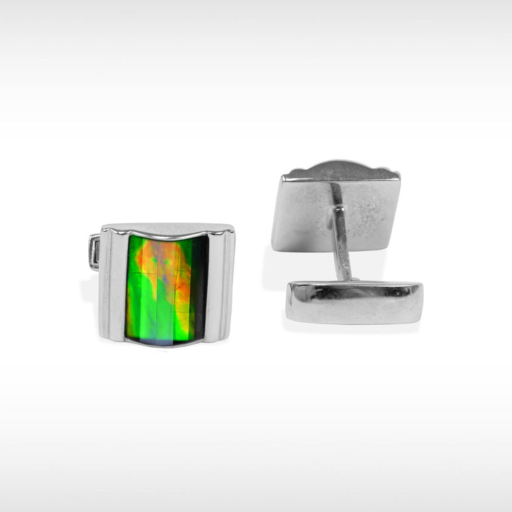 Antonio Sterling Silver Ammolite Cufflinks