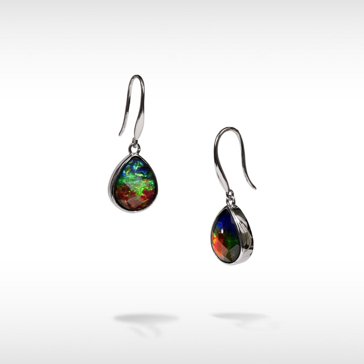 New Essentials Teardrop Ammolite Earrings in Sterling Silver