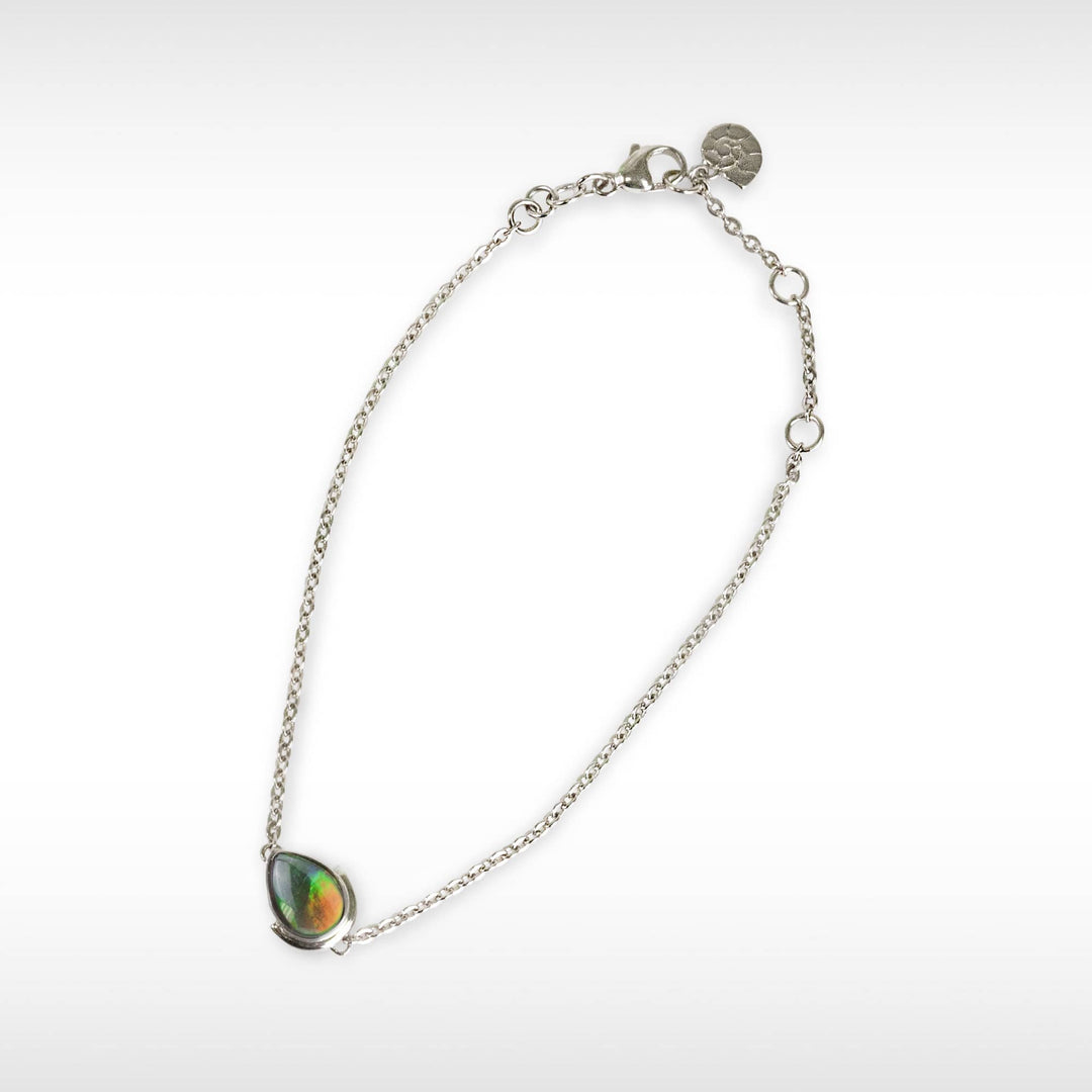 Essentials Teardrop Ammolite Bracelet in Sterling Silver