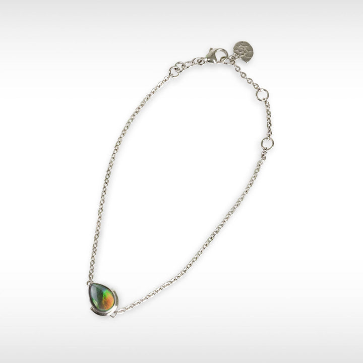 Essentials Teardrop Ammolite Bracelet in Sterling Silver