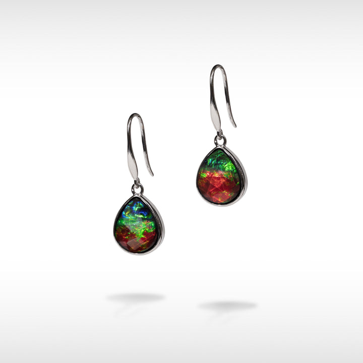 New Essentials Teardrop Ammolite Earrings in Sterling Silver