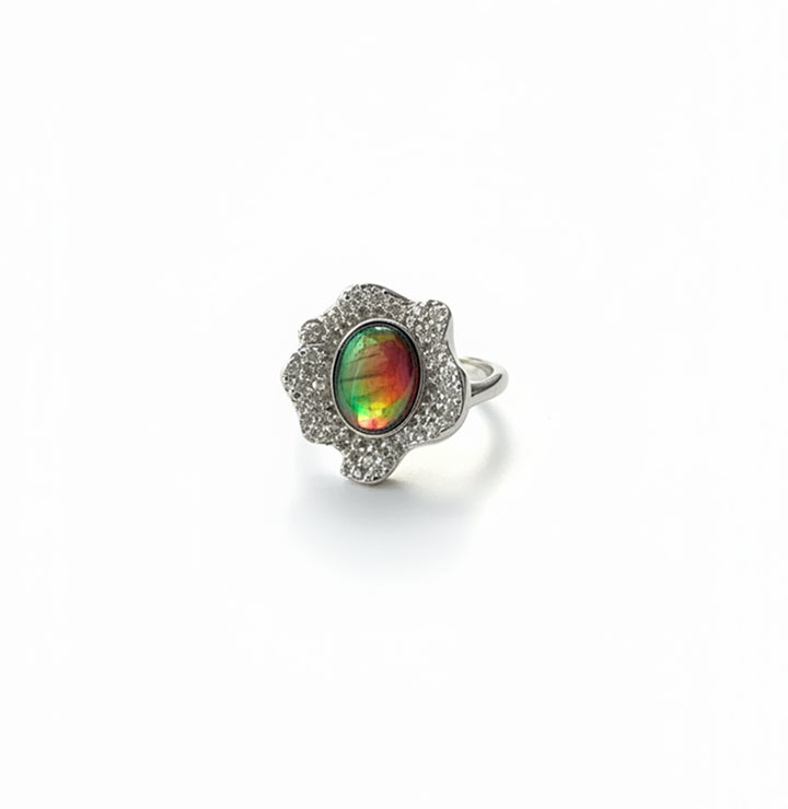 Limited Edition: Bloom Ammolite Ring with Accents