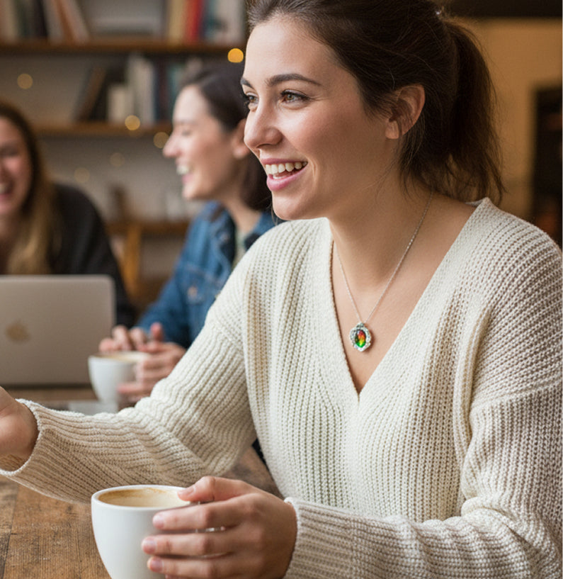Limited Edition: Bloom Ammolite Pendant with Accents