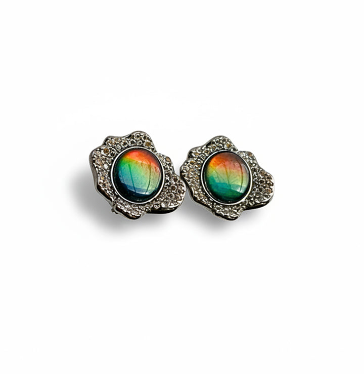 Limited Edition: Bloom Ammolite Earrings with Accents