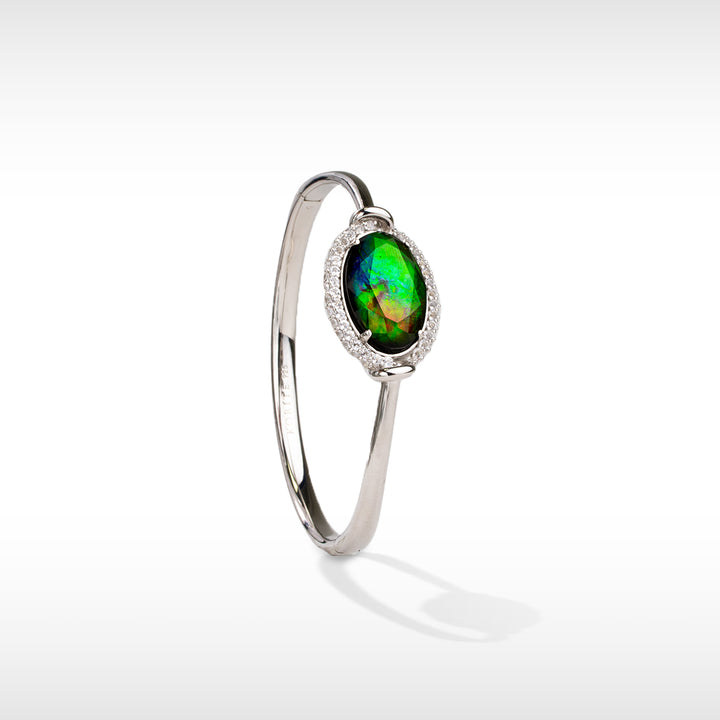 Knots Ammolite Bracelet in Sterling Silver