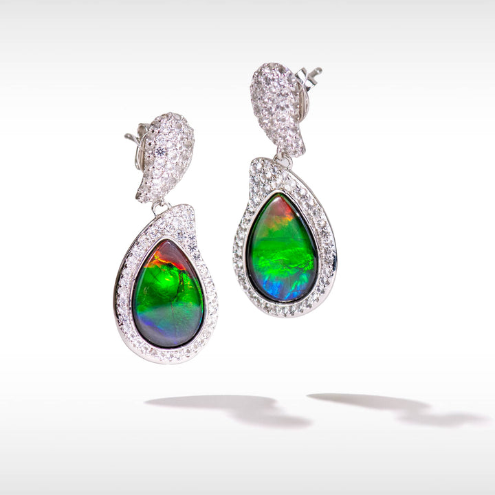 Blossom Ammolite Earrings in Sterling Silver