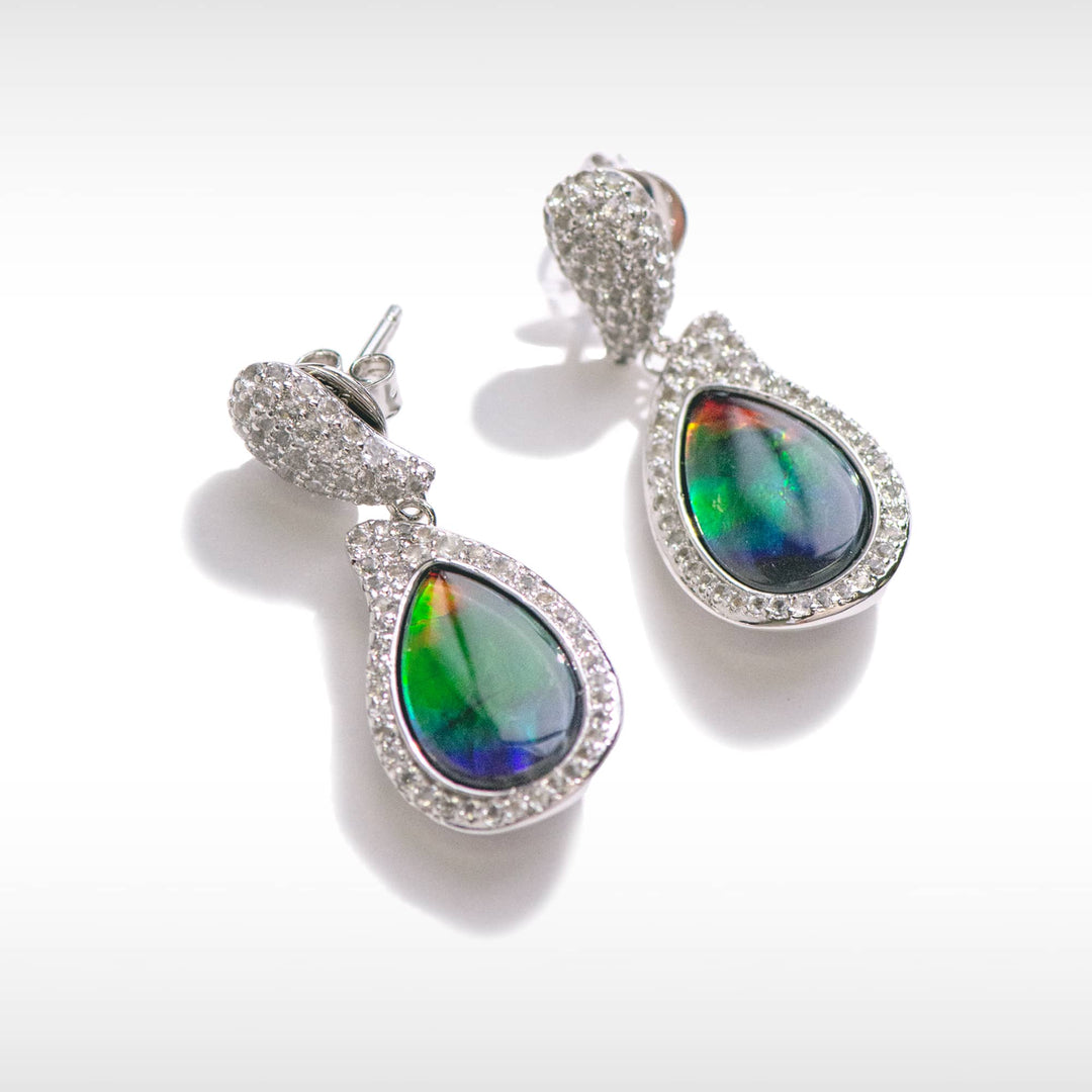 Blossom Ammolite Earrings in Sterling Silver