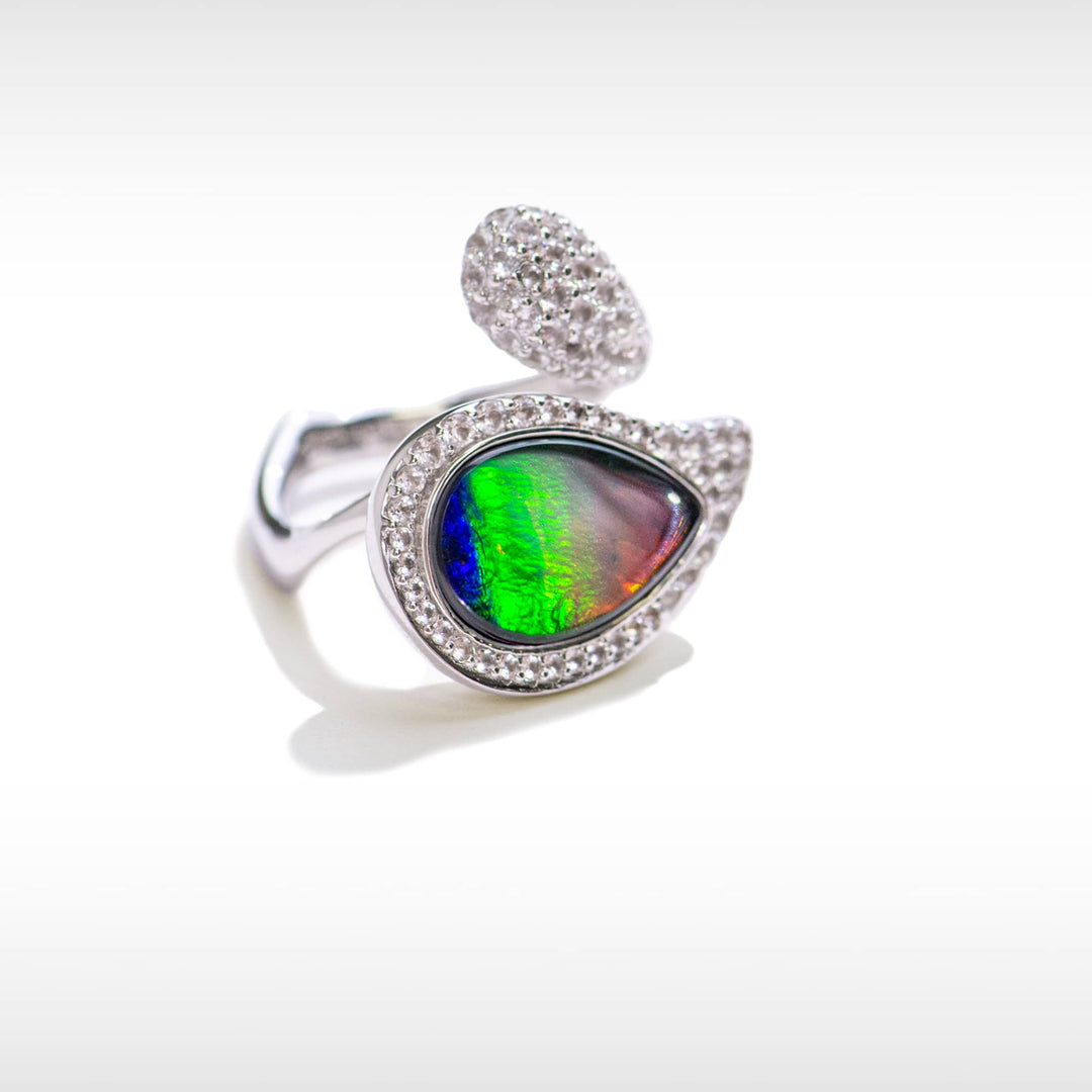 Blossom Ammolite Ring in Sterling Silver