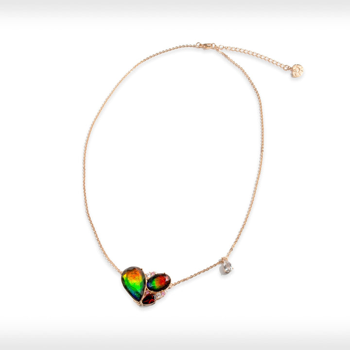 Adore Ammolite Pendant in 18k Rose Gold Vermeil