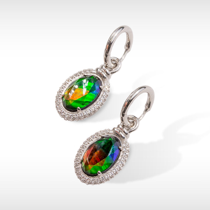 Knots Ammolite Earrings in Sterling Silver