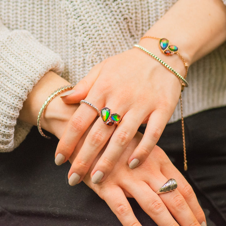 Adore Ammolite Bracelet in 18k Rose Gold Vermeil