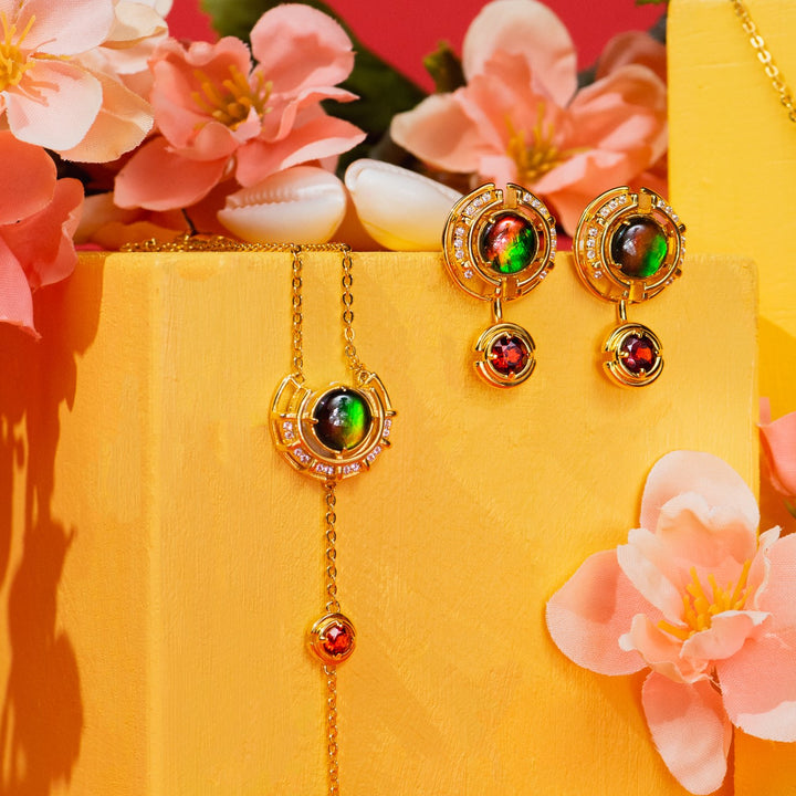 Prosperity Ammolite Bracelet in 18k Gold Vermeil