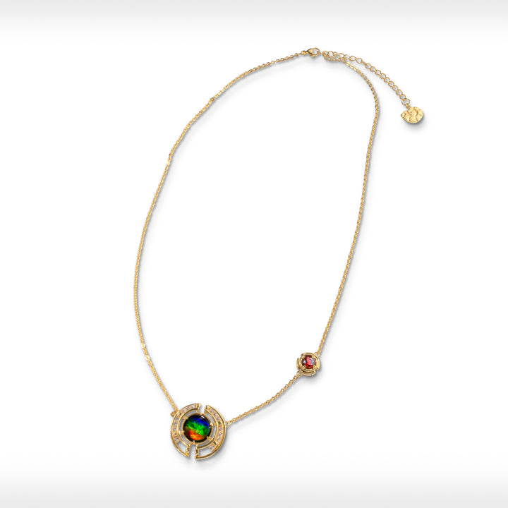 Prosperity Ammolite Necklace in 18k Gold Vermeil
