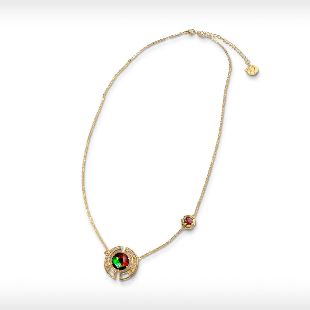 Prosperity Ammolite Necklace in 18k Gold Vermeil