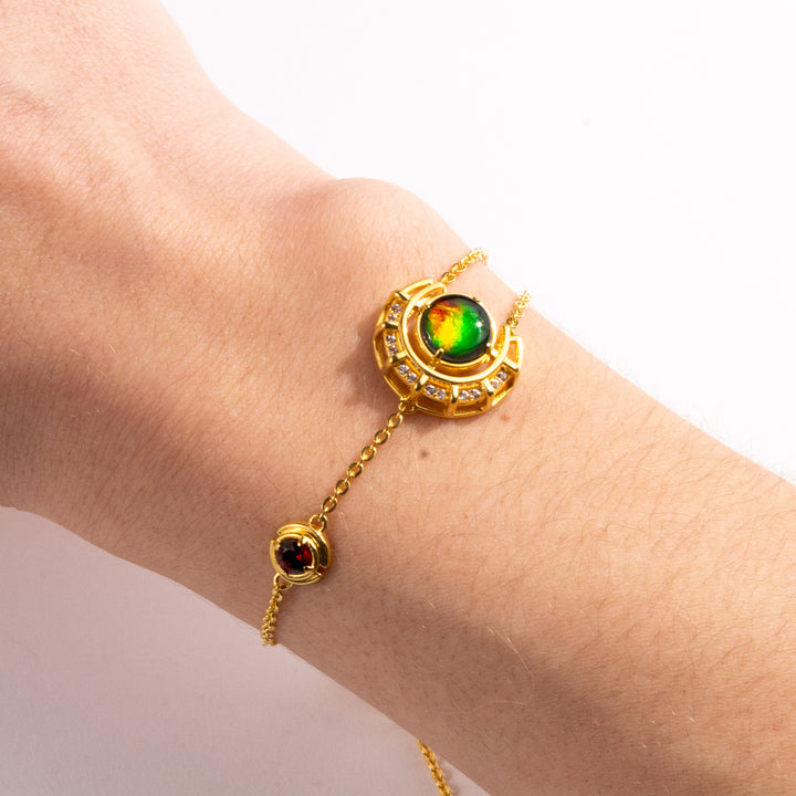 Prosperity Ammolite Bracelet in 18k Gold Vermeil