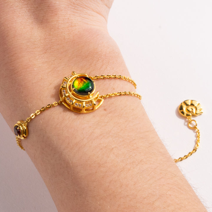 Prosperity Ammolite Bracelet in 18k Gold Vermeil
